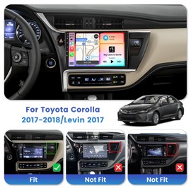 2+64G Inefala for Toyota Corolla 2017-2018/Levin 2017 Android Car Radio Stereo with Wireless Carplay Android Auto, 10.1" Touchscreen with GPS WiFi Bluetooth FM/RDS EQ SWC 26UI Canbus Backup Camera MIC