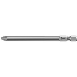 Wera Series 4 855/4 Z Sheet Metal Bit, Pozidriv PZ 2 x 89mm blade, 1/4" Drive
