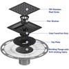 Neodrain 6 in Matte Black Square Shower Drain Brushed 304