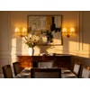 PERMO Vintage Sconce Gold 2 Lights Wall Sconces with Pleated