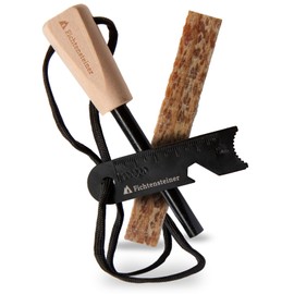 Fichtensteiner Fire Starter Spark 2.0 Fire Starter Set (Rod and Chienspan), Fire Steel Magnesium Alloy for Bush Craft, Survival, Camping, BBQ, Fire