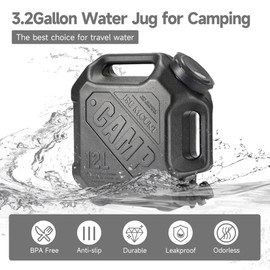ASIEIT 3.2 Gallon Water Jug with Spigot, Green Portable Water Tank BPA Free, Leak-Proof Water Containers for Camping Water Storage Containers for Emergency Outdoor Hiking Picnic