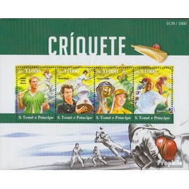 Sao TomE E PrincipE 6293-6296 Sheetlet (complete. issue) unmounted mint/never hinged ** MNH 2015 Cricket (Stamps for collectors) Ball games without football (basketball/handball/baseball …)