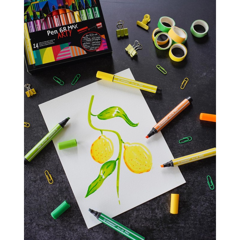 STABILO Pen 68 MAX - Premium Fibre-Tip Pen with Chisel