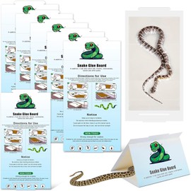 Qualirey 4 Pack Snake Glue Trap, 8 x 14 Large Sticky Snake Glue Boards for Inside Outside, Pre Scented Non Toxic Adhesive Traps with Enhanced Stickiness for Mouse Rat Lizard, Pet Safe Easy to Use