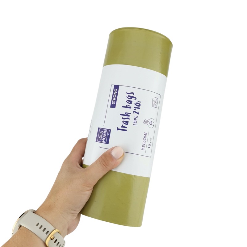 IDEA HOME - Pack of 10 LDPE Bin Bags, Rubbish