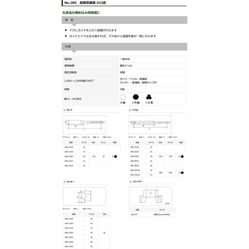 Star-M 28S-D2145 Carbide Digging Cone Small Diameter with Drill 21x45