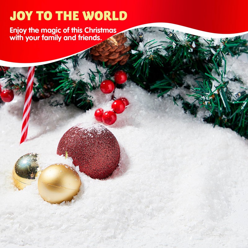 JOYIN 12 Oz Artificial Snow, 320g Plastic Fake Snowflakes for