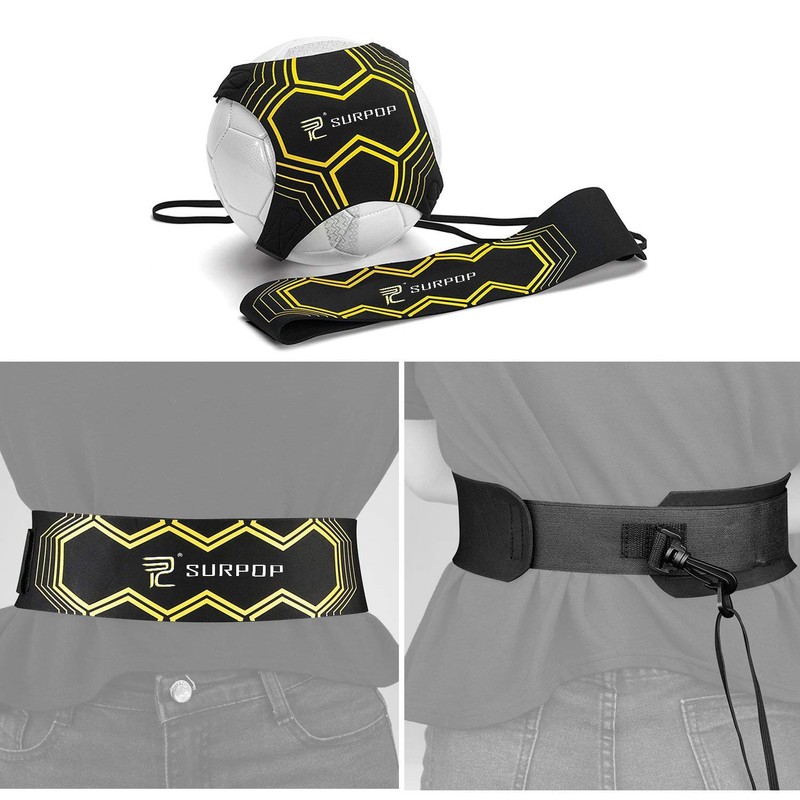 Soccer/Volleyball/Rugby Trainer, Football Kick Throw Solo Practice Training Aid Control