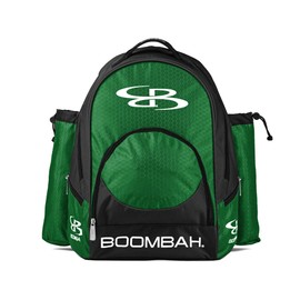 Boombah Tyro Baseball/Softball Bat Backpack - 20" x 15" x 10" - Black/Kelly Green - Holds 2 Bats up to Barrel Size of 2-5/8"