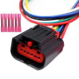 LIZAPUS 6-Way Radiator Cooling Fan Connector Compatible with 2016-2019 Nissan Titan Wiring Harness Plug WPT-1241, 3U2Z14S411FJAC