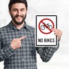 No Bikes Sign, 7x10 Inches, 55 mil thick HDPE (high