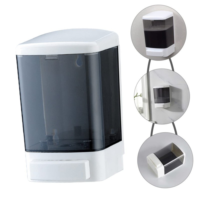 LABRIMP Bathroom Wall Mounted Soap Dispenser Manual Liquid Container for