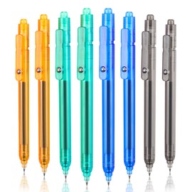 USUAL Gel Pens 8Pcs 0.5mm Quick Dry Black Ink Pens Fine Point Smooth Writing Pens Cute Aesthetic Pen Office Back-to-School Supplies Gifts (Black)