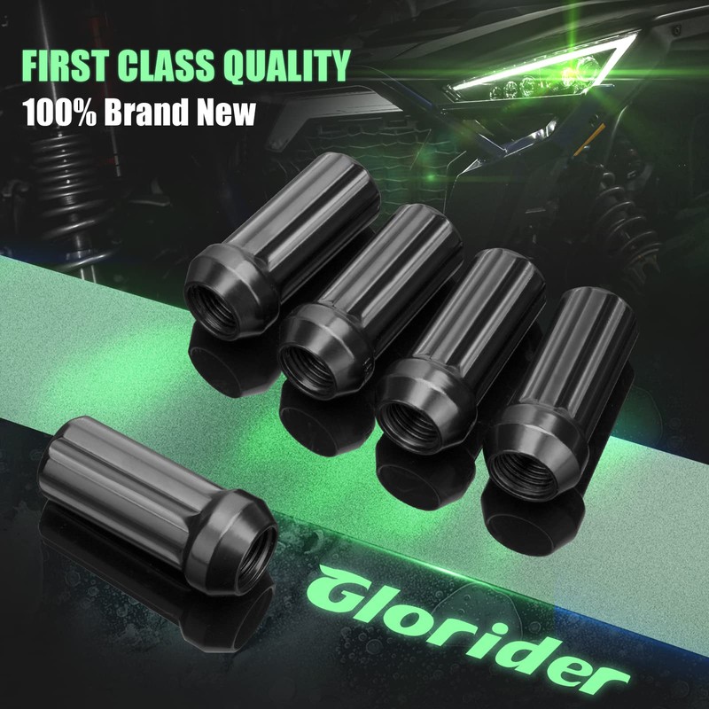 glorider 9/16-18 Spline Lug Nut 32pcs for Dodge 2500 3500