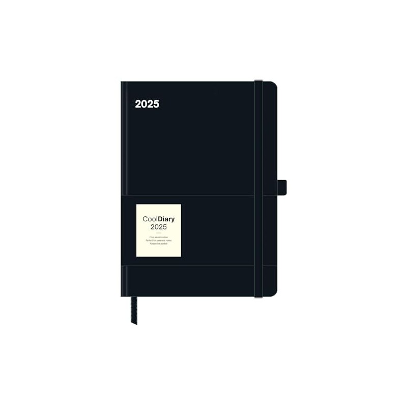 Black 2025 Diary - Book Calendar - Pocket Calendar -