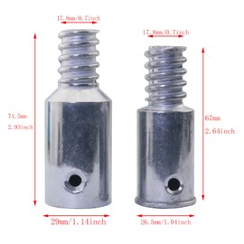 DGBRSM 2PCS 1 in & 7/8 in Threaded Tip Replacement Ultra Threaded Tip Repair Kit Pole Handle Replacement Extension Pole Adapter Tips for Extension Poles Repairing