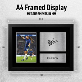 HWC Trading FR A4 Fran Kirby Womens Chelsea Gifts Printed Signed Autograph Picture for Football Fans and Supporters - A4 Framed