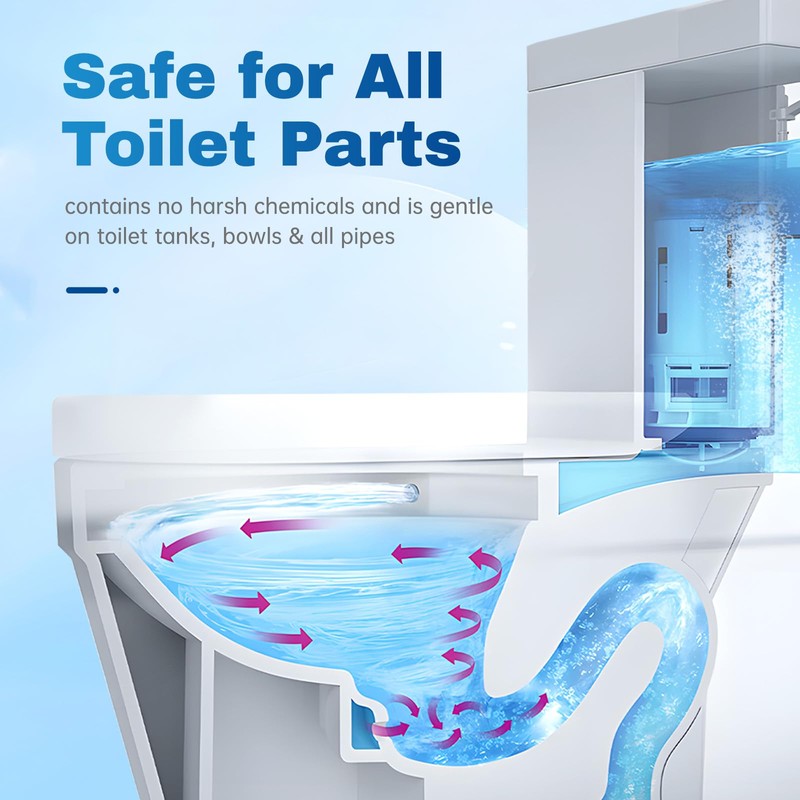 Vacplus Toilet Tank Cleaner - 6 Pack Automatic Descaler Tablets,
