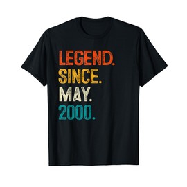 Legend Since May 2000 25th Birthday Gift 25 Year Old T-Shirt