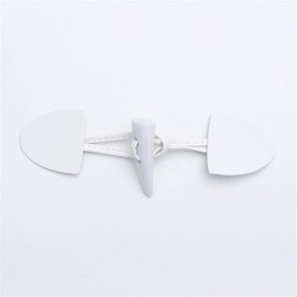 12 Pairs/Set Leather Horn Toggle Closure Buttons for Clothes Sewing DIY Apparel Crafts (White)