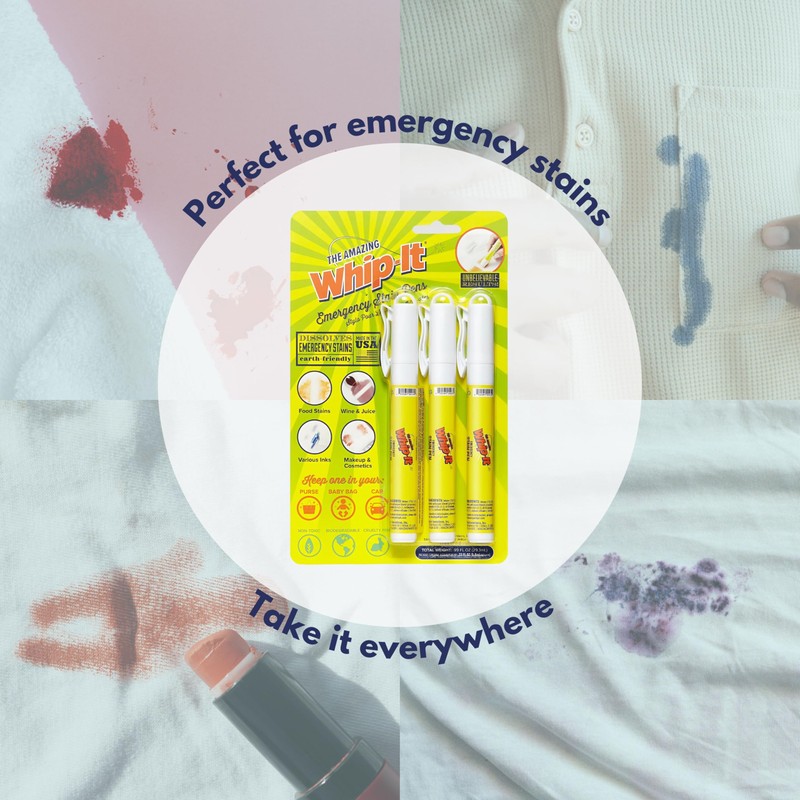Whip-It Emergency Stain Removing Pens (3 PACK)
