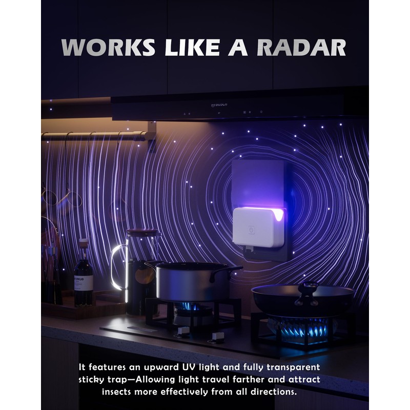 LFSYS 2 Pcs Fruit Fly Traps for Indoors (2 Device+10