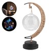 Glass Ball Moon Iron Art Decoration Night Light with LED