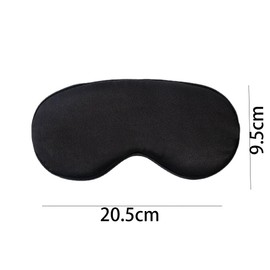 Silk Eye Mask, Simple, Soft, Mild, Eye Strain, Blackout, Lightweight, Breathable, Feeling Flexible, Freely Adjustable, Washable, Unisex, 1 Piece, Black