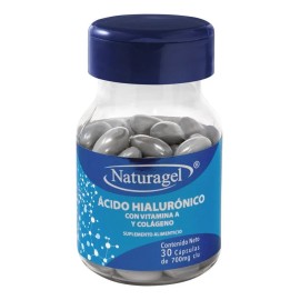Ácido Hialurónico + Vitamina A+ Colágeno C/30 Caps Naturagel Sabor Capsulas
