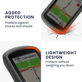 kwmobile Hülle kompatibel mit Garmin Edge Explore - Silikon GPS Fahrrad Case Schutzhülle - in Grau