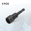 sourcing map 5pcs Magnetic Nut Driver 13mm Hex Drive Socket