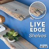 PIPE DECOR 36” Riverstone Grey Live Edge Wood Shelf with