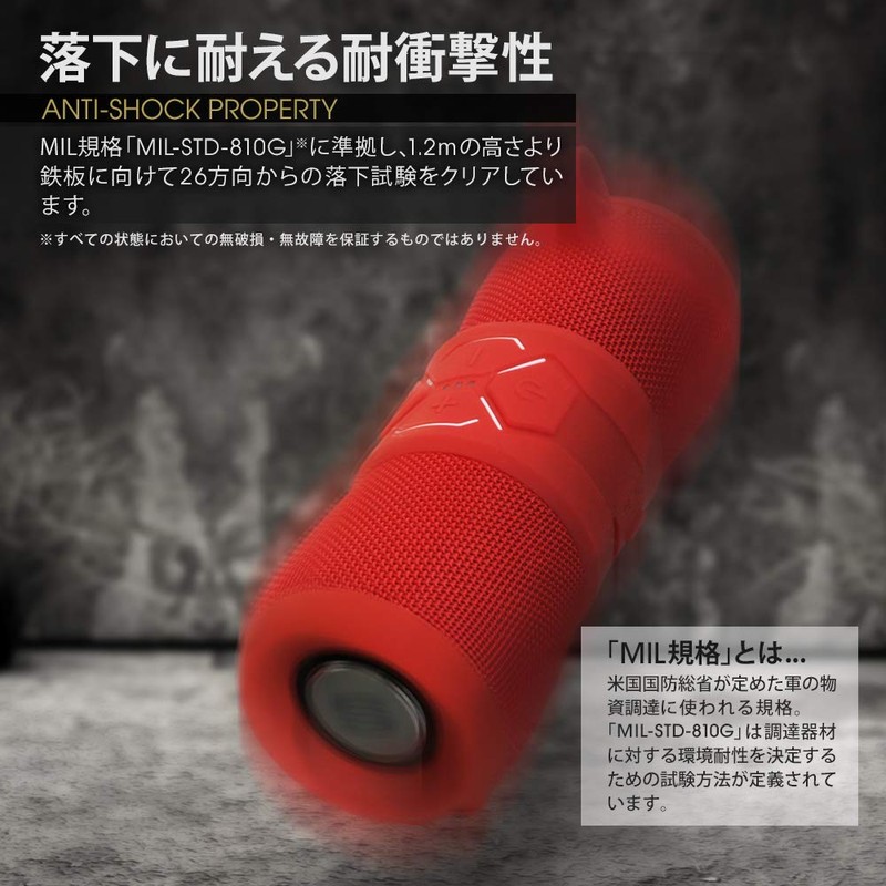 Owtec Wireless Stereo Speaker Bluetooth Ver.4.2 Waterproof IP67 Acquisition/Dual Passive