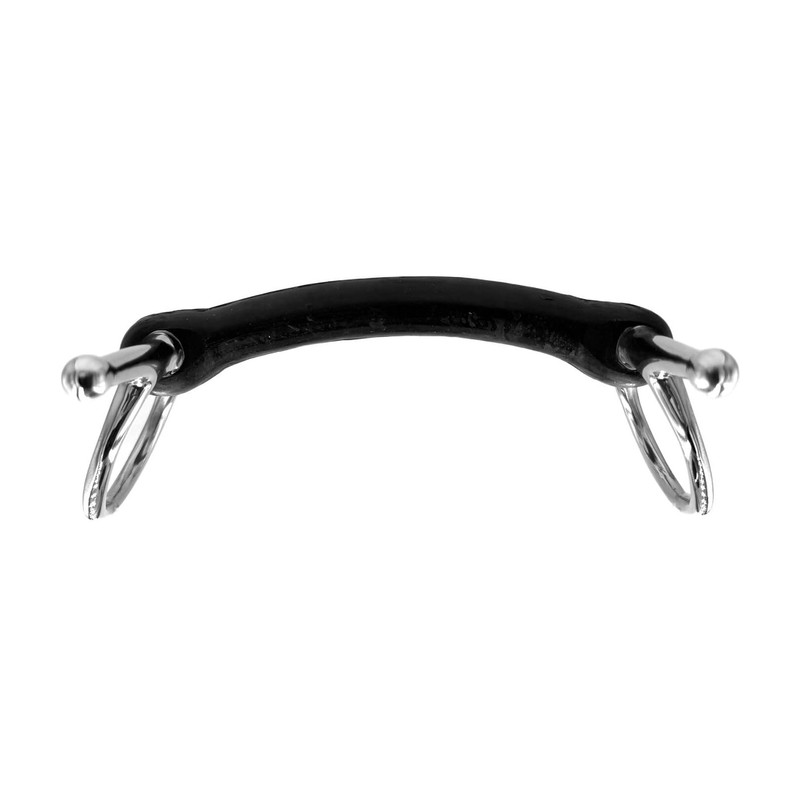 Equine Smile ES0112 Snaffle Bit with Flexible Rubber Bar Bit