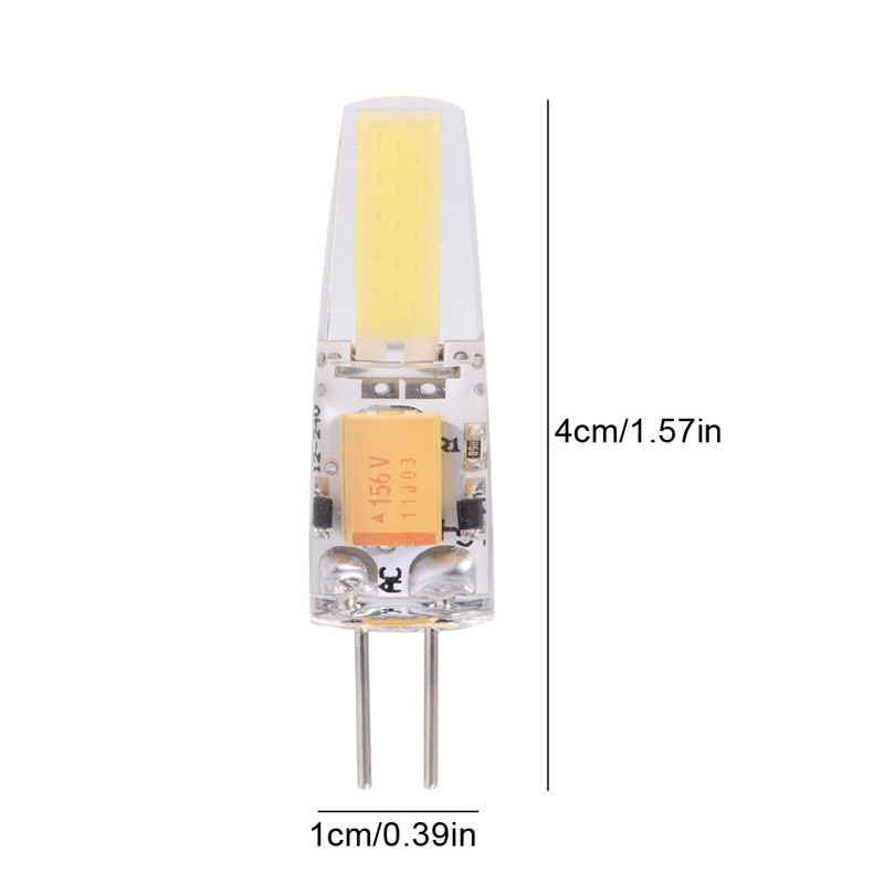 10Pcs AC/DC12-24V G4 COB LED Light Bulbs NOn Dimmable Silicone