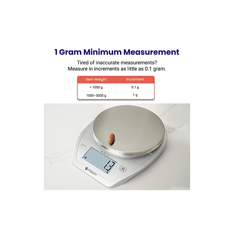 Báscula Digital Cocina con Temporizador, Bascula para Cafe 0.1g/2kg