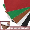 Bonsicoky 10 Pack Self Adhesive Felt Sheets - Brown Felt