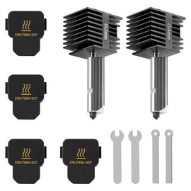 Howarx 2PCS A1/A1 Mini Hotend Nozzle 0.2mm/0.4mm Hardened Steel Replacement Parts with 4PCS Silicone Cover for Bambu Hotend A1 Series Only (Including Bambu A1/A1 Mini)