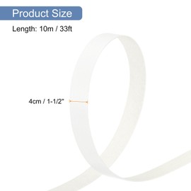 uxcell PVC Edge Banding 1 1/2 Inch x 33ft Self-Adhesive Edging Veneer Trim with Hot Melt Adhesive Pre-glued Tape for Veneer Tables Cabinet Repair Furniture Restoration, White