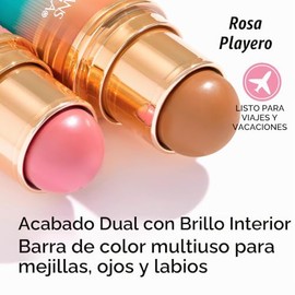 Physicians Formula Rubor e Iluminador Stick Multiusos Butter Glow and Go Tono Beachy Pink