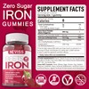 NEVISS Sugar Free Iron Gummies, w/Beet Root, Vitamin C, B12, Folate for Iron Deficiency, Anemia, Energy Support, Non-Constipating, Gentle Iron Supplement for Women Men, No Rust Aftertaste, Vegan, 1 Pack