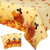 Bonropin 3PCS Thanksgiving Tablecloth,Fall Tablecloth Rectangle Thanksgiving Disposable Tablecloth Plastic