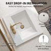 20"W x 18"D Drop In Bathroom Sink with 4-in Centerset