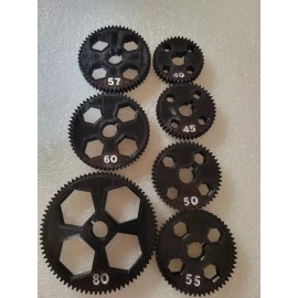 Mini-Lathe Set of 7 lathe change gears for Harbor Freight metal mini lathe.