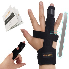 Abaadlw Abaadlw Trigger Finger Splint 2 Pcs, Adjustable Index Finger Splint, Finger Splint Middle Finger, Ring Finger Splint, Pinky Finger Splint,Hand Brace
