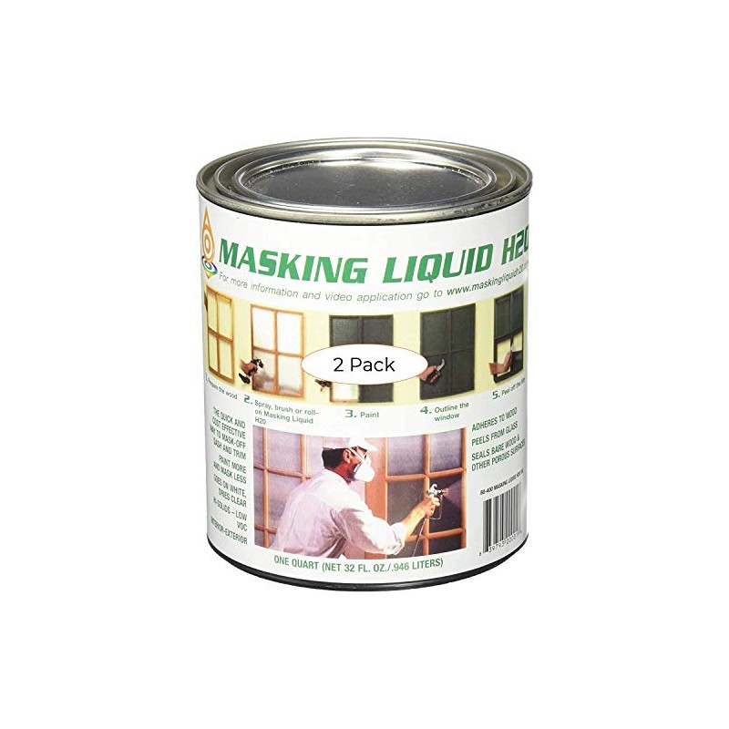 ASSOCIATED PAINT Available 157026 80-400-4 H20 Masking Liquid, 1 Quart,