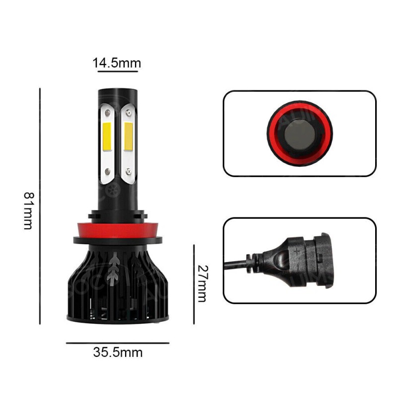 AUIMSOCO For 2008-2021 Freightliner Cascadia Truck COB LED Headlight +Fog