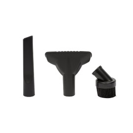 Shop-Vac 9064300 1.25 Inch Diameter Cleaning Kit, Includes Round Brush, Crevice Tool, and Gulper Nozzle, Black, Ideal for Upholstery, Blinds, and Car Interiors (1-Pack)