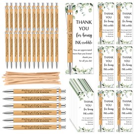 Yeaqee 36 Sets Employee Appreciation Gift Bulk Thank You Office Inspirational Bamboo Pen with Cards Christmas Group Gifts for Coworkers Team Staff Medical Assistant Nurse Teacher (Your Reminder)